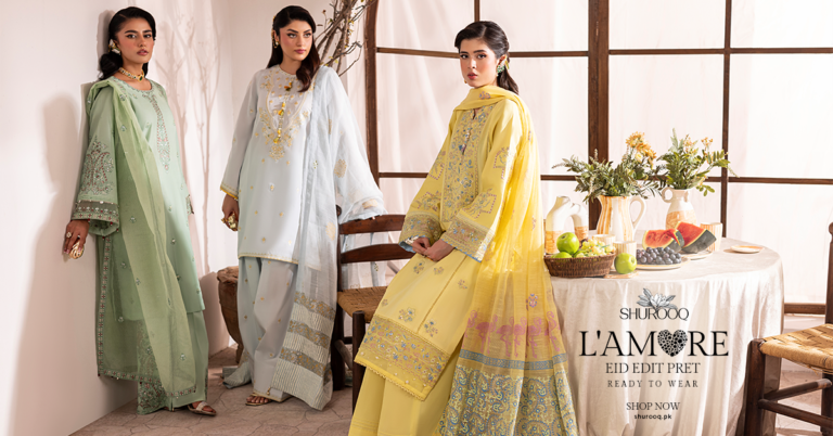 Shurooq Eid Arrivals 2026 – L’AMORE Luxury Pret Collection